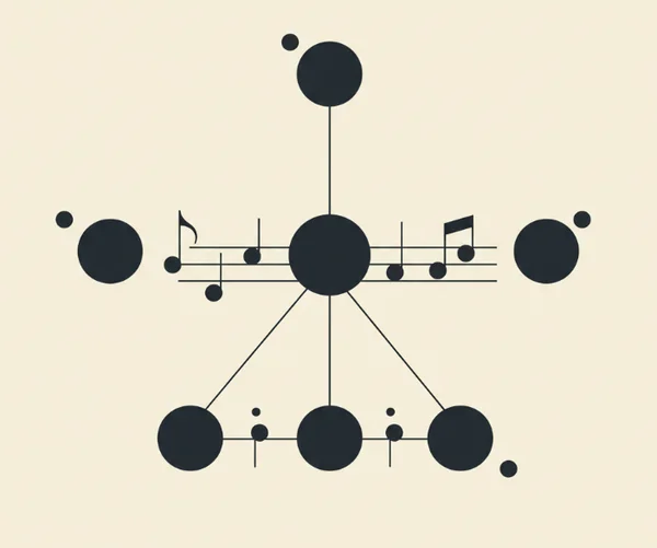 Visual concept of metronome beat subdivision into smaller units