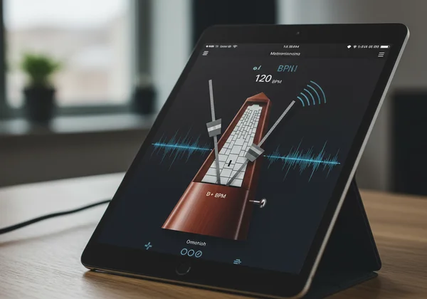 Modern online metronome displaying a BPM setting.