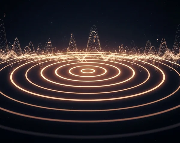 Abstract musical pulse, consistent and steady