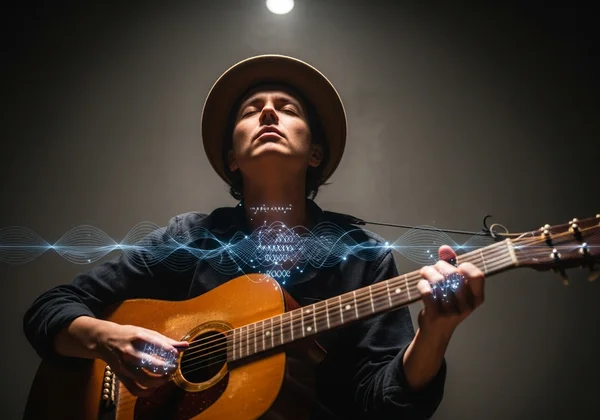 Musician playing without a metronome, strong internal rhythm