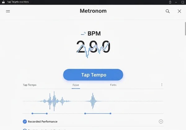 Online metronome tap tempo feature for diagnosing timing