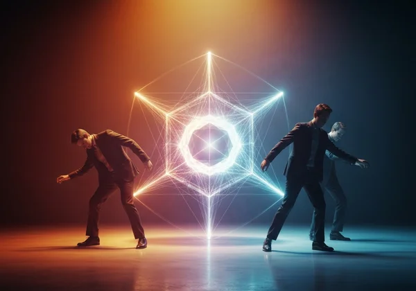 Abstract image representing rhythmic mastery for a musician