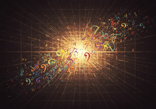 Music notes showing complex rhythms breaking free from 4/4